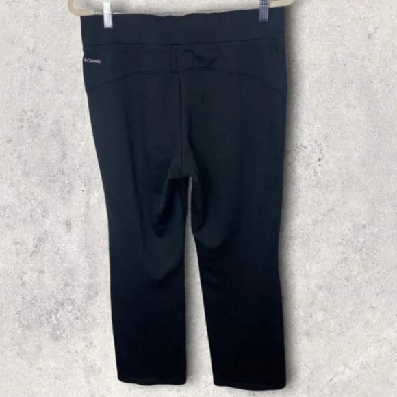 Columbia Black High Rise Fleece Lined Yoga Leggings Size Large Stretch Pants L - Picture 3 of 7